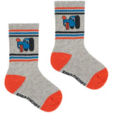 Bobo Choses Light Heather Grey Doggy Mate Short Socks