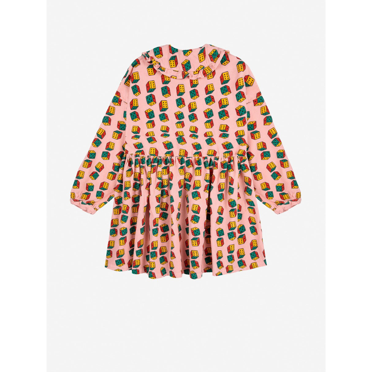 Bobo Choses Pink Dices All Over Micro Corduroy Dress