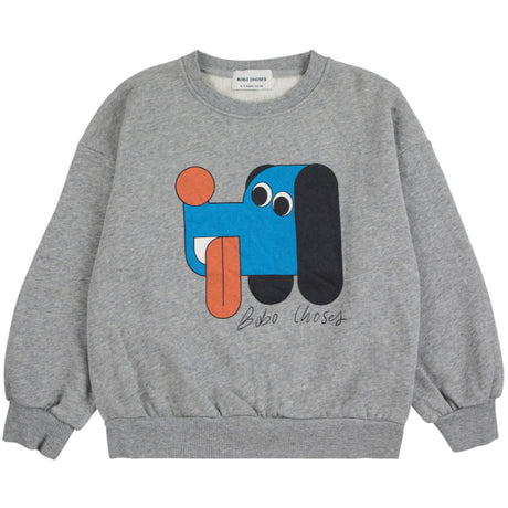 Bobo Choses Heather Grey Doggy Mate Sweatshirt