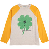 Bobo Choses Yellow Lucky Clover Ranglan Sleeves T-Shirt