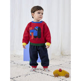 Bobo Choses Red Doggy Mate Jacquard Jumper