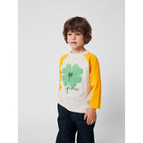 Bobo Choses Yellow Lucky Clover Ranglan Sleeves T-Shirt
