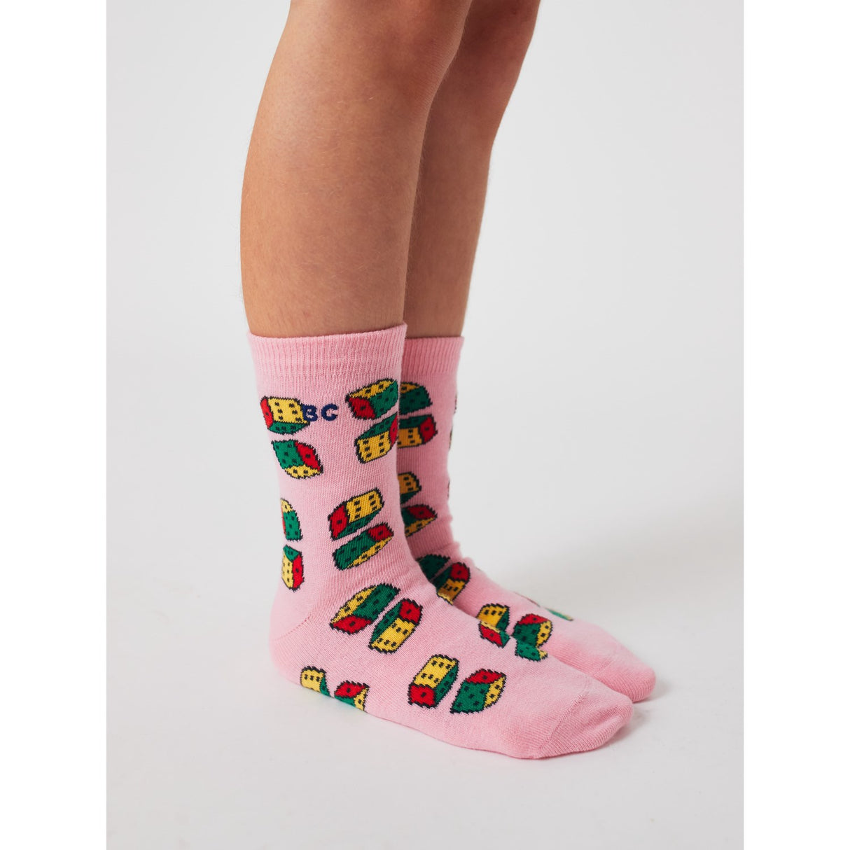 Bobo Choses Pink Dices All Over Short Socks