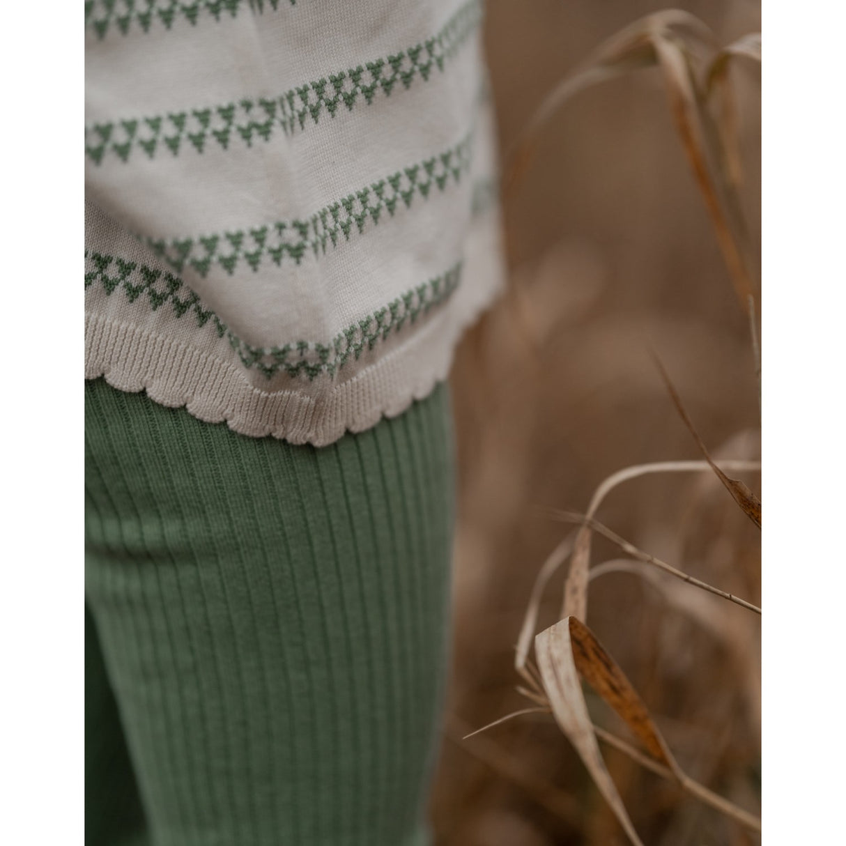 Hanevild Shale Green Heart Cardigan