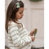 Hanevild Shale Green Heart Cardigan