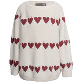 Hanevild Ivory Red Heart Blouse