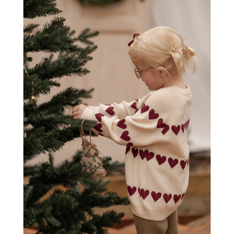 Hanevild Ivory Red Heart Blouse