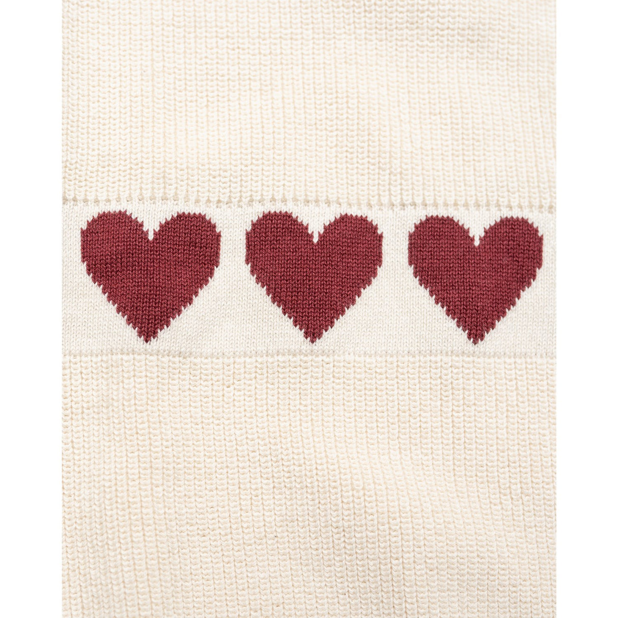 Hanevild Ivory Red Heart Blouse
