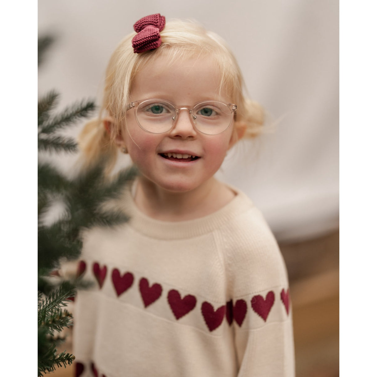 Hanevild Ivory Red Heart Blouse