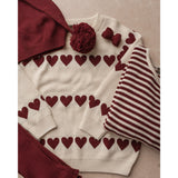Hanevild Ivory Red Heart Blouse
