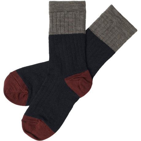 FUB Dark Navy 2-Pack Colour Block Socks