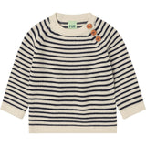 FUB Ecru/Dark Navy Baby Sweater