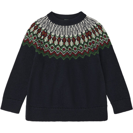 FUB Dark Navy Fair Isle Sweater