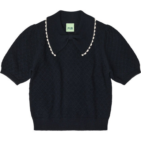 FUB Dark Navy Pointelle Polo