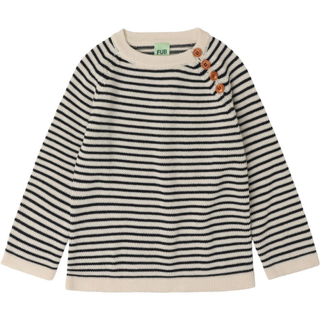 FUB Ecru/Dark Navy Sweater