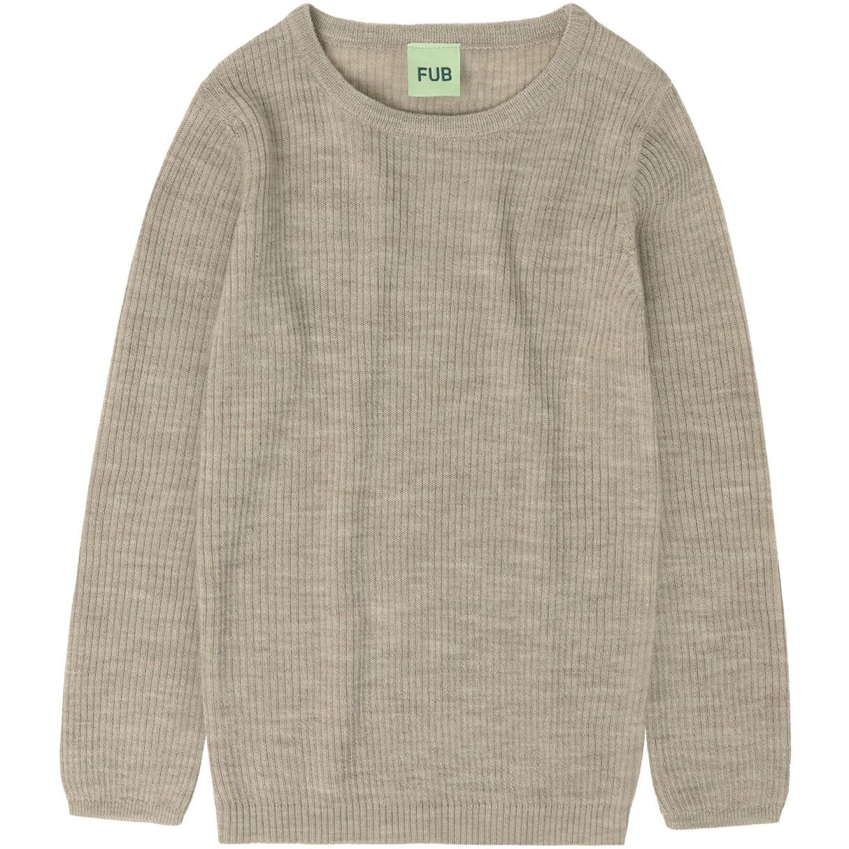 FUB Oat Melange Rib Blouse