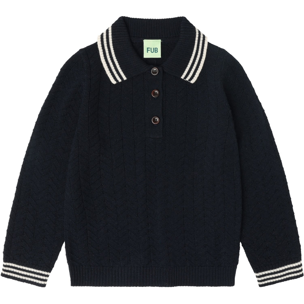 FUB Dark Navy ZigZag Polo