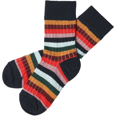 FUB Dark Navy/Multi Stripe 2-Pack Classic Stripe Socks