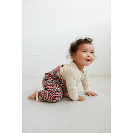 FUB Ecru Baby Herringbone Overall