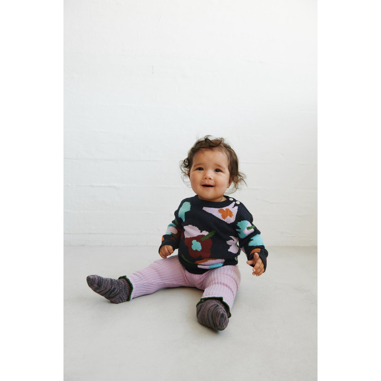 FUB Dark Navy Baby Jaquard Sweater