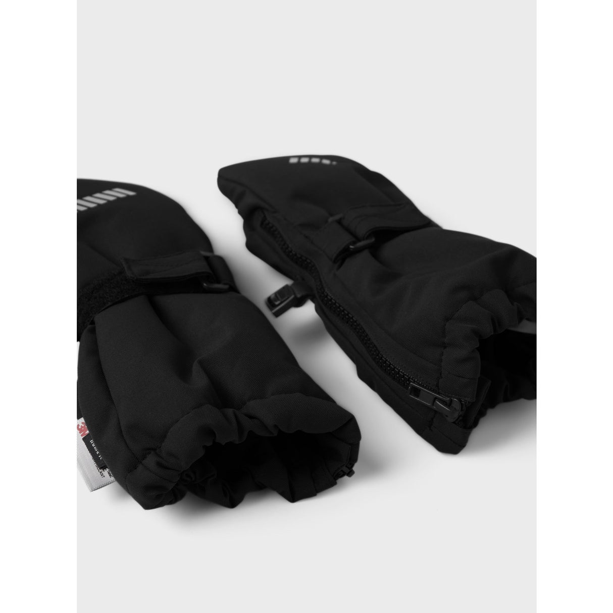 Name It Black Nmnsnow10 Mitten W Wool 3Fo Noos