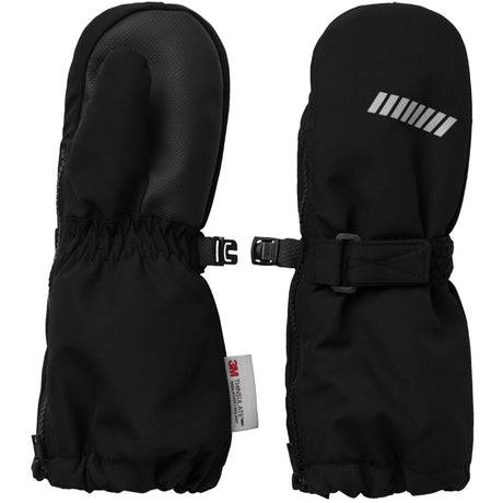 Name It Black Nmnsnow10 Mitten W Wool 3Fo Noos