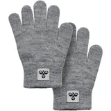Hummel Grey Melange Knit Gloves 2-Pack
