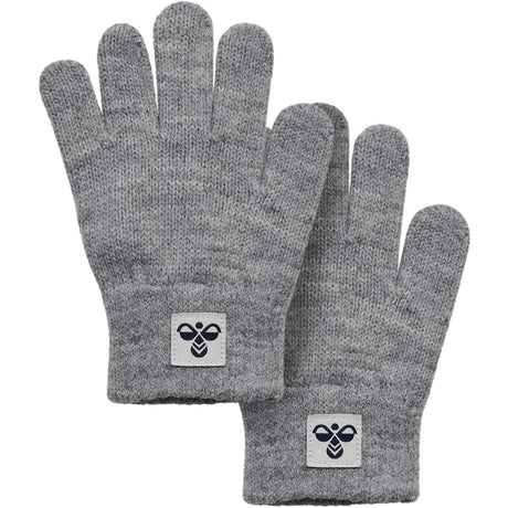 Hummel Grey Melange Knit Gloves 2-Pack