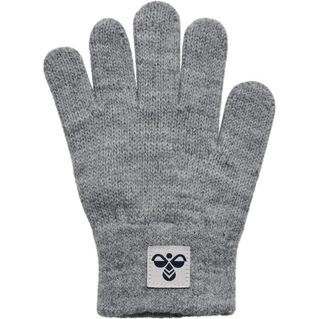 Hummel Grey Melange Knit Gloves 2-Pack