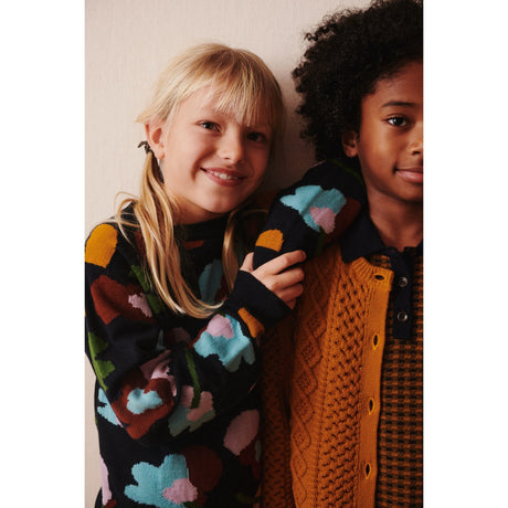 FUB Dark Navy Jaquard Sweater