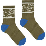 Bobo Choses Khaki Go Bobo Short Socks