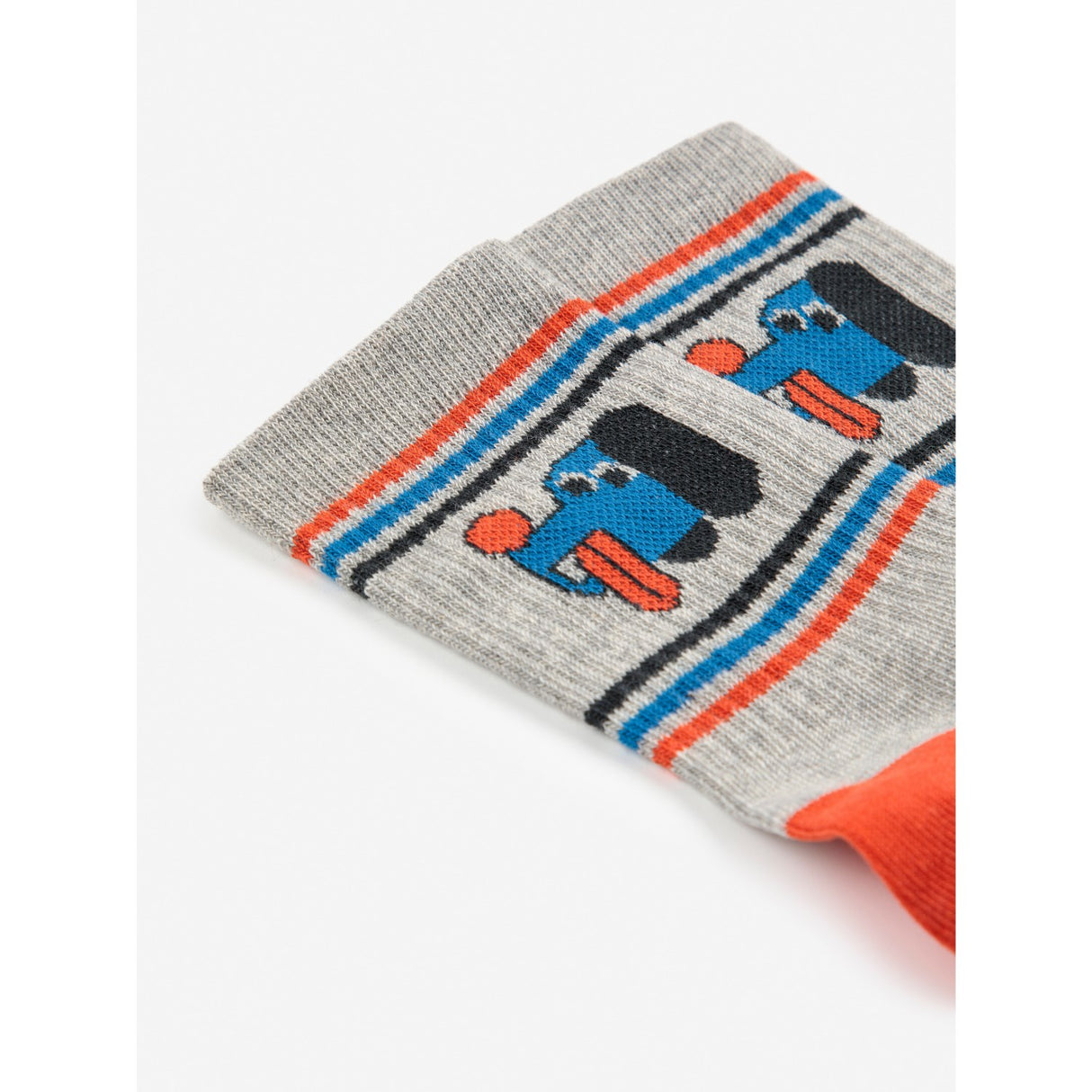 Bobo Choses Heather Grey Doggy Mate Short Socks