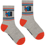 Bobo Choses Heather Grey Doggy Mate Short Socks