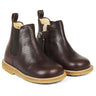 Angulus Dark Brown/Brown Classic Chelsea Boot with Elastic and Zipper