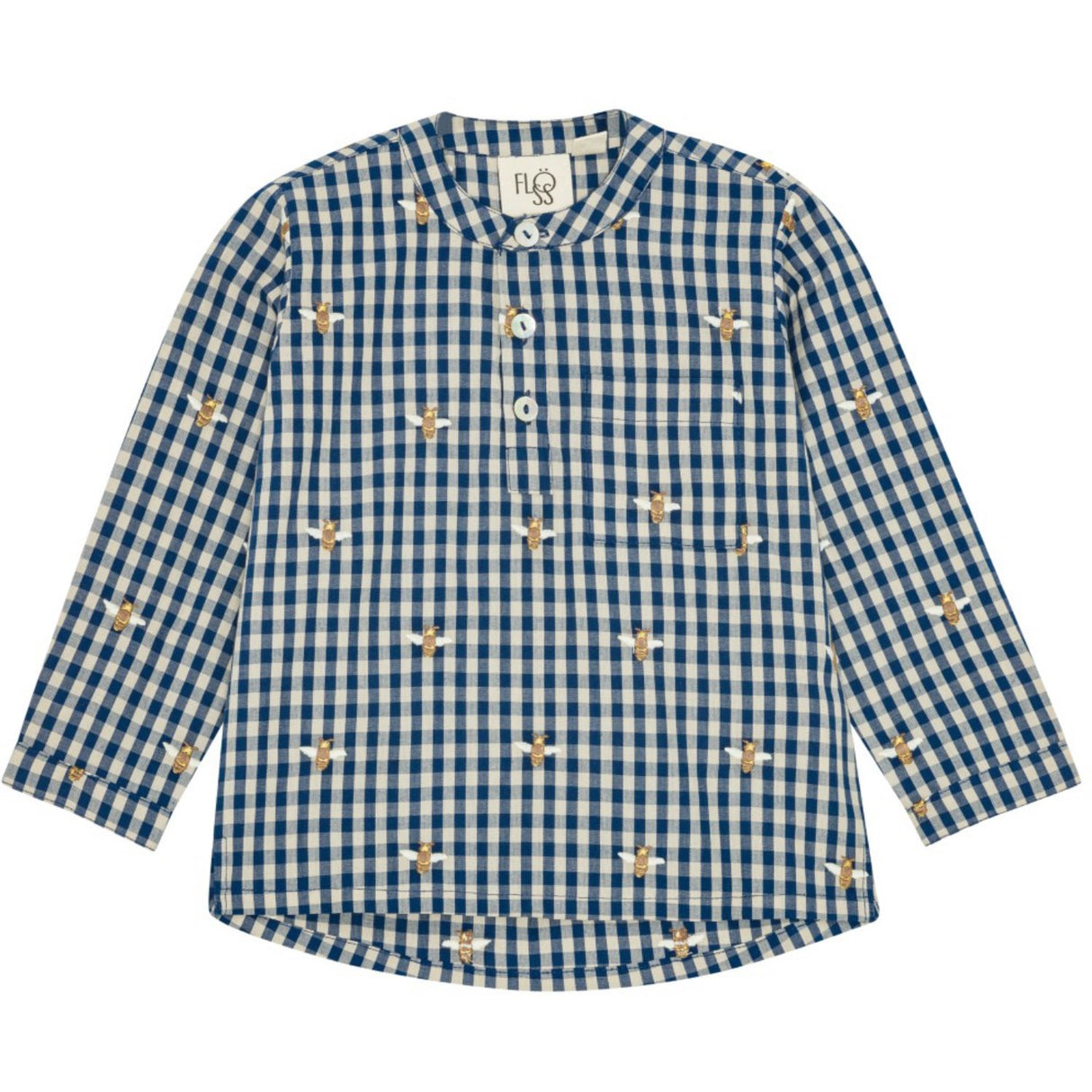 Flöss Bee Blue Check Olivian Shirt
