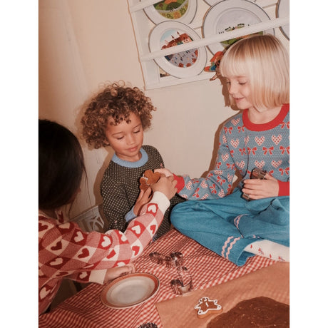 Flöss Poppy Red/Soft White Heart Sweater