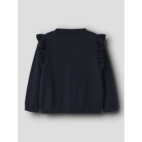Name It Dark Sapphire Tone In Tone Lurex Nmfabinne Ls Knit Card Noos