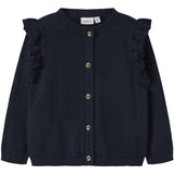 Name It Dark Sapphire Tone In Tone Lurex Nmfabinne Ls Knit Card Noos