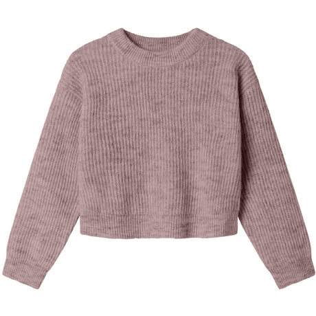 Name It Deauville Mauve Nkfholly Ls Boxy Short Knit Noos