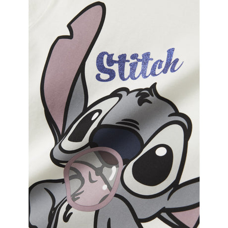 Name It Cloud Dancer Nkfakun Stitch Ss Nreg Top Box Noos Wdi