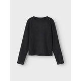 Name It Dark Grey Melange Nkfsaluna Ls Knit Card Noos