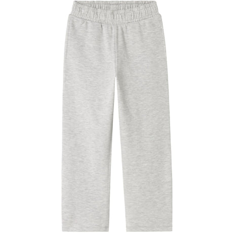 Name It Light Grey Melange Nkmmallo Straight Sweat Pants Bru Noos