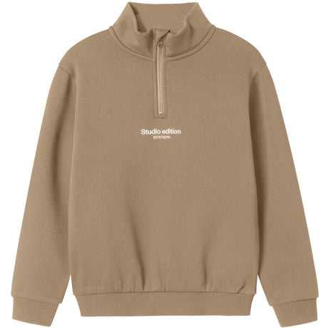 Name It Pure Cashmere Nkmbrody Ls Nreg Sweat Zip Bru Noos