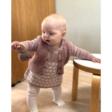 Smallstuff Rose Vest With Buttons Bouclé Merino Wool