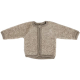 Smallstuff Natur Melange Cardigan With Zipper Bouclé Merino Wool