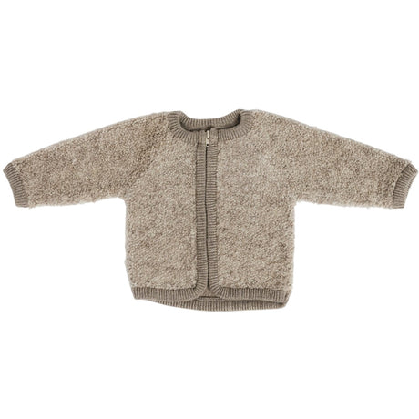 Smallstuff Natur Melange Cardigan With Zipper Bouclé Merino Wool