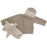 Smallstuff Nature Melange Cardigan Square Knit Merino Wool