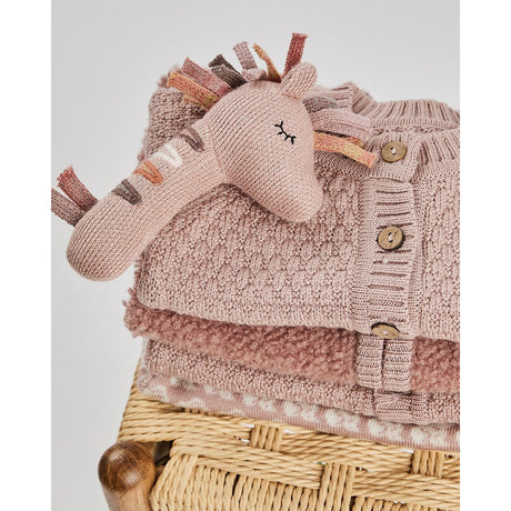 Smallstuff Powder Cardigan Square Knit Merino Wool