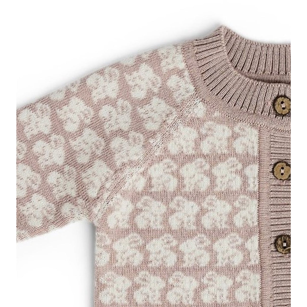 Smallstuff Powder Cardigan Ao Rabbits Merino Wool Powder