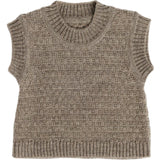 Smallstuff Nature Melange Vest Square Knit Merino Wool